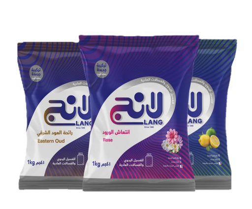 مسحوق غسيل لانج ذو التحميل العلوي برائحة اللافندر، 1 كجم